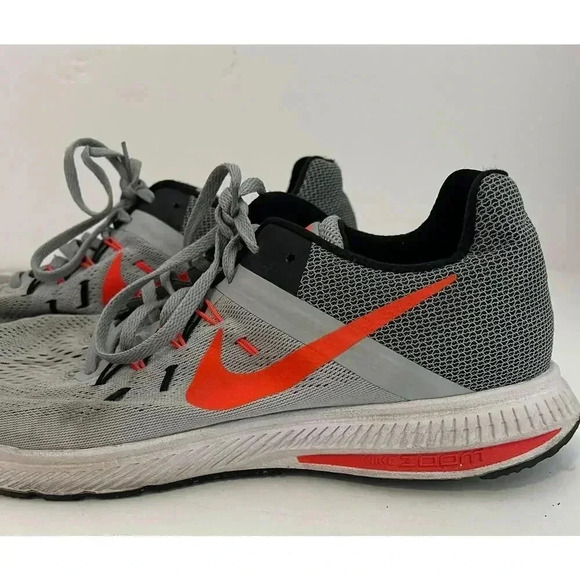 Nike Winflo 2 Gray Orange Black Running Shoes Men's Size 11.5 model 807276-005 - Picture 5 of 8